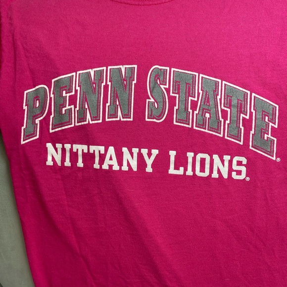 Penn State pink women’s size small T-shirt, vintage 17”pit pit 27.5“L EUC - Picture 2 of 11